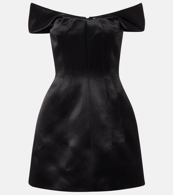 Off-shoulder satin minidress | McQueen