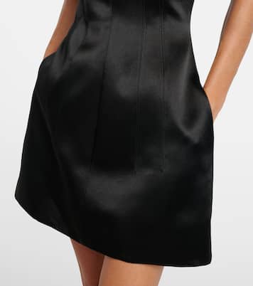 Off-shoulder satin minidress | McQueen