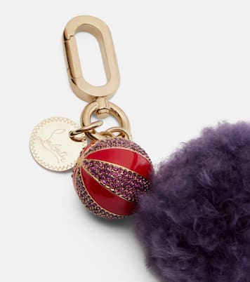 Leather-trimmed bag charm | Christian Louboutin