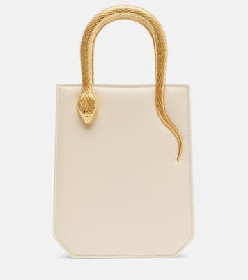 Serpentine Small embellished  leather tote bag | Bvlgari