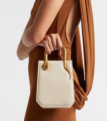 Serpentine Small embellished  leather tote bag | Bvlgari