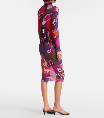 Orchidee mesh pencil skirt | Pucci