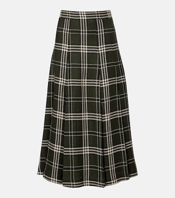 Kensie checked wool-blend midi skirt | Emilia Wickstead