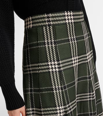 Kensie checked wool-blend midi skirt | Emilia Wickstead