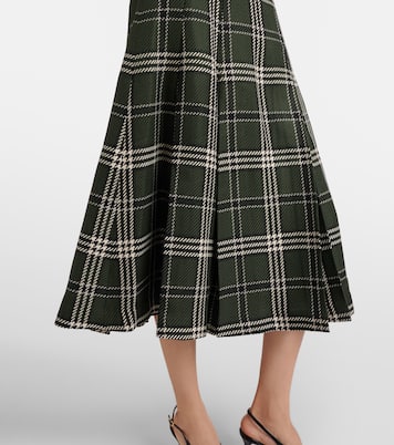 Kensie checked wool-blend midi skirt | Emilia Wickstead