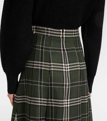 Kensie checked wool-blend midi skirt | Emilia Wickstead