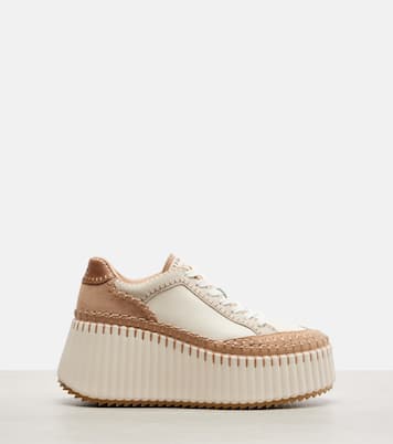 Baskets Nama à plateforme en cuir | Chloé