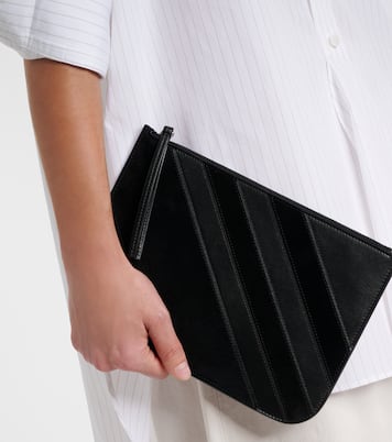 Pocket leather and suede pouch | Phoebe Philo
