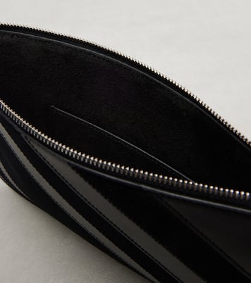Pocket leather and suede pouch | Phoebe Philo
