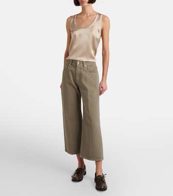 High-Rise Cropped Jeans | Brunello Cucinelli