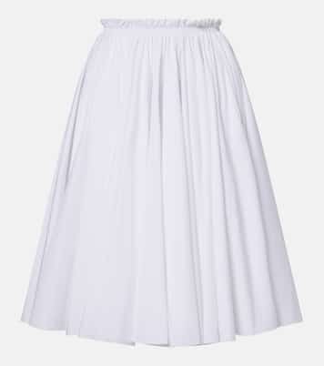 Corolla gathered cotton midi skirt | Ami Paris
