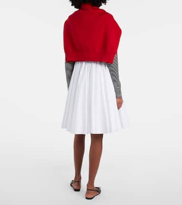 Corolla gathered cotton midi skirt | Ami Paris
