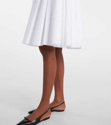Corolla gathered cotton midi skirt | Ami Paris