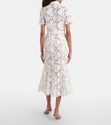 Belted lace shirt dress | Self-Portrait