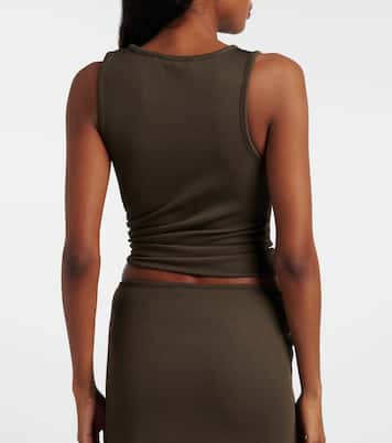 Droplet Crystal 임벨리시드 러치드 탱크 탑 | Christopher Esber