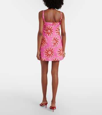 Vestido corto Clara de lino estampado | Cala de la Cruz