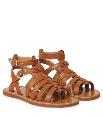 Sandalen Plagette Gladiator aus Leder | Pom d'Api