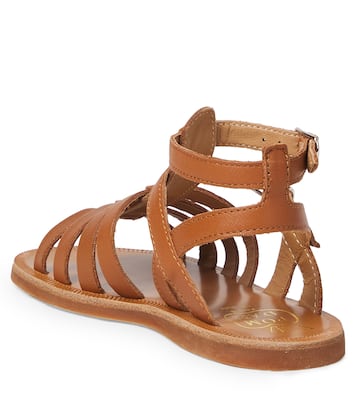 Sandalen Plagette Gladiator aus Leder | Pom d'Api