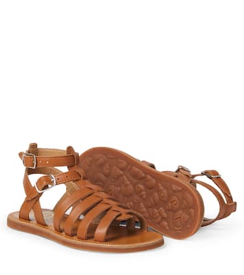 Sandalen Plagette Gladiator aus Leder | Pom d'Api