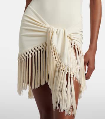 Romy fringed swimsuit and beach cover-up set | Taller Marmo