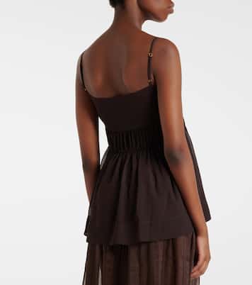 Sequined chiffon top | Xu Zhi