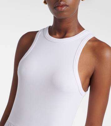 Vestido largo en mezcla de algodón con encaje | Polo Ralph Lauren