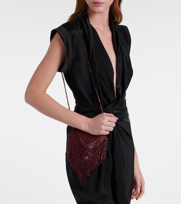 Manhattan beaded satin pouch | Victoria Beckham