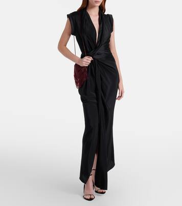 Manhattan beaded satin pouch | Victoria Beckham