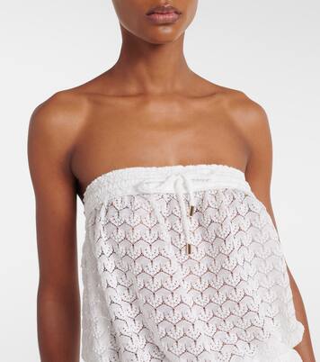 Viv sheer pointelle cotton-blend jumpsuit | Melissa Odabash