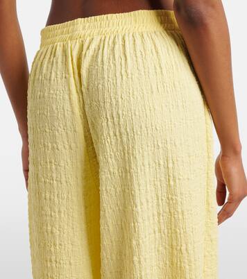 Mika seersucker wide-leg pants | Jade Swim