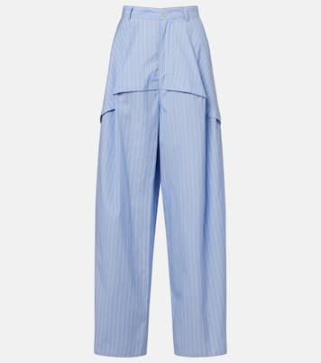 Paula's Ibiza striped cotton poplin wide-leg pants | Loewe