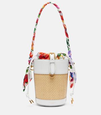 Bucket Bag Secchiello Small aus Raffiabast | Dolce&Gabbana