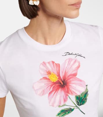 Bedrucktes Cropped-Top aus Baumwolle  | Dolce&Gabbana