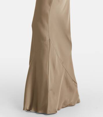 Abito lungo in raso halterneck | Norma Kamali