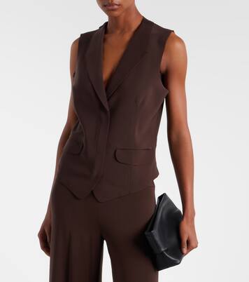 Weste aus Crêpe | Norma Kamali