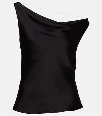 Maria不对称绉纱缎布上衣 | Norma Kamali