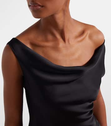 Maria不对称绉纱缎布上衣 | Norma Kamali