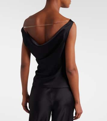 Maria不对称绉纱缎布上衣 | Norma Kamali