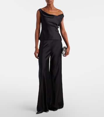 Maria不对称绉纱缎布上衣 | Norma Kamali