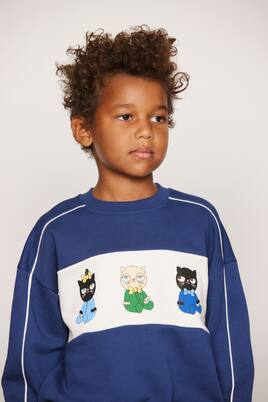 Printed cotton sweatshirt | Mini Rodini
