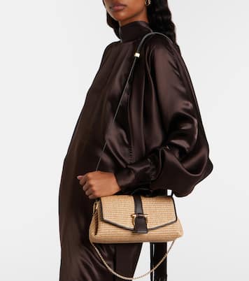 Ferragamo Mia Small raffia shoulder bag | Ferragamo