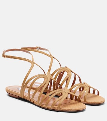 Serenade raffia sandals | Aquazzura