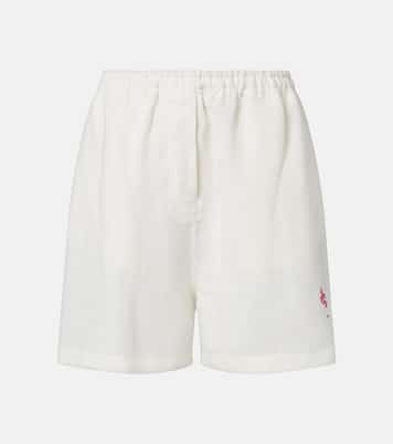 Oversized linen Bermuda shorts | Prada
