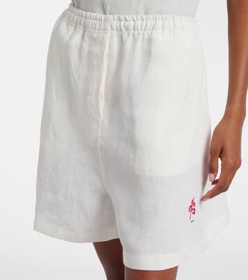 Oversized linen Bermuda shorts | Prada