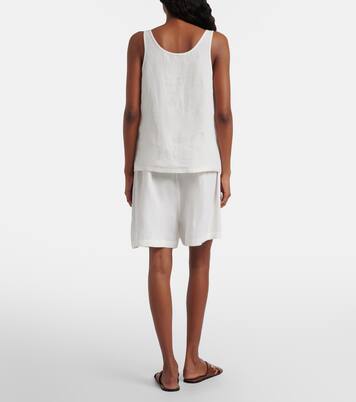 Oversized linen Bermuda shorts | Prada