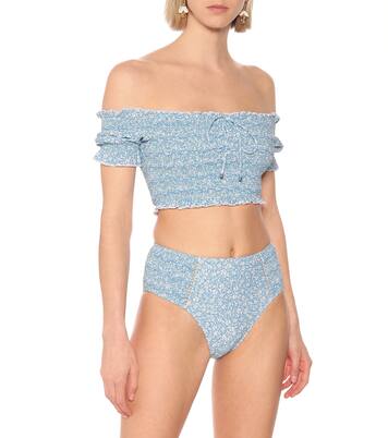 Culotte de bikini Clara imprimée à taille haute | Simkhai