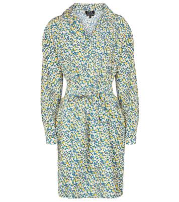 Robe Melissa en soie et coton à fleurs | A.P.C.