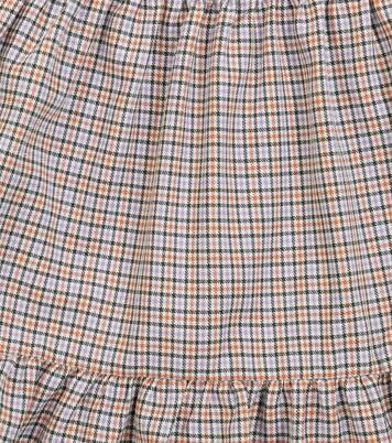 Houndstooth cotton and wool skirt | Paade Mode