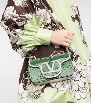Locò Small beaded shoulder bag | Valentino Garavani