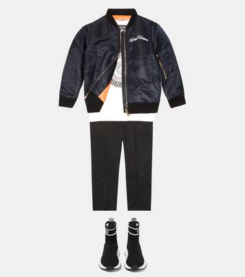 Logo varsity jacket | Versace Kids